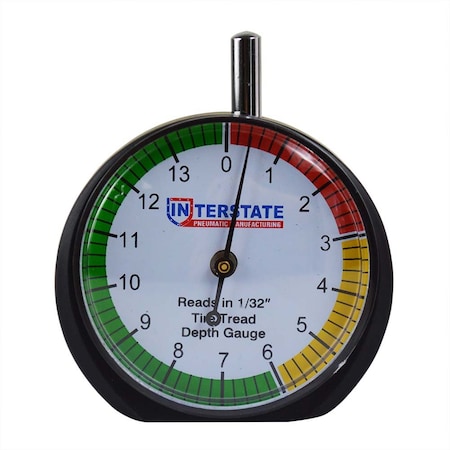 Interstate Pneumatics Professional Dial Type Tire Tread Depth Gauge TG32
